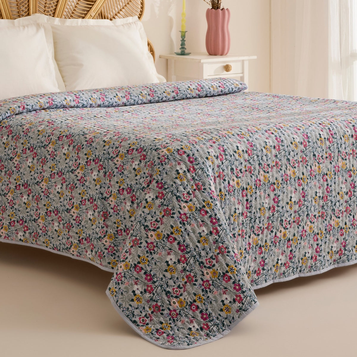 Karaca Home Pablo Double Multi-Purpose Bedspread Multicolor - MALLTURK