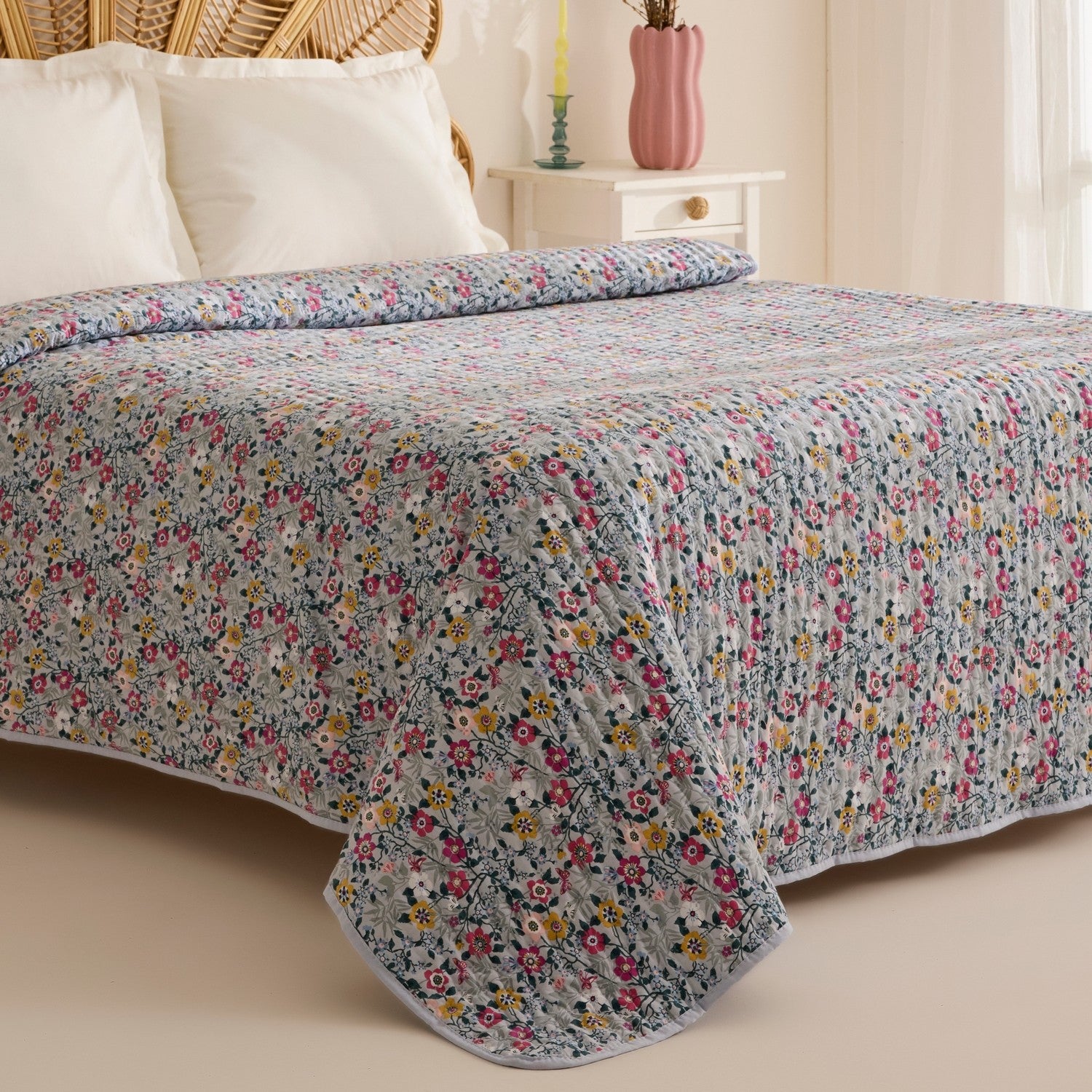 Karaca Home Pablo Double Multi-Purpose Bedspread Multicolor - MALLTURK