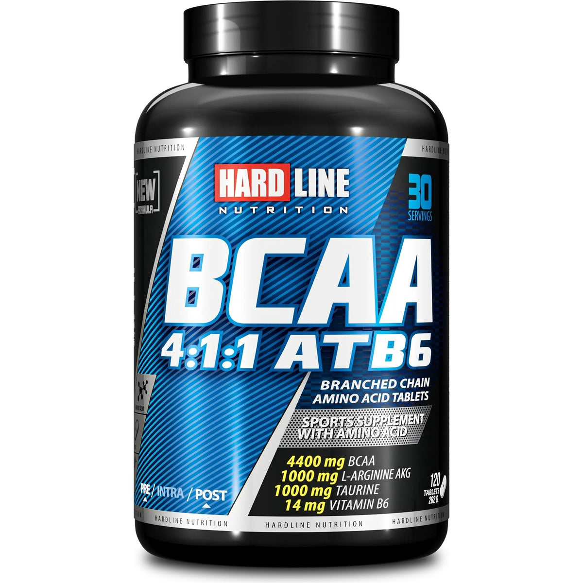 Hardline Nutrition BCAA 4:1:1 ATB6 120 Tablets Complex BCAA Amino Acids, Made in Türkiye. - MALLTURK