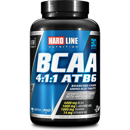 Hardline Nutrition BCAA 4:1:1 ATB6 120 Tablets Complex BCAA Amino Acids, Made in Türkiye. - MALLTURK