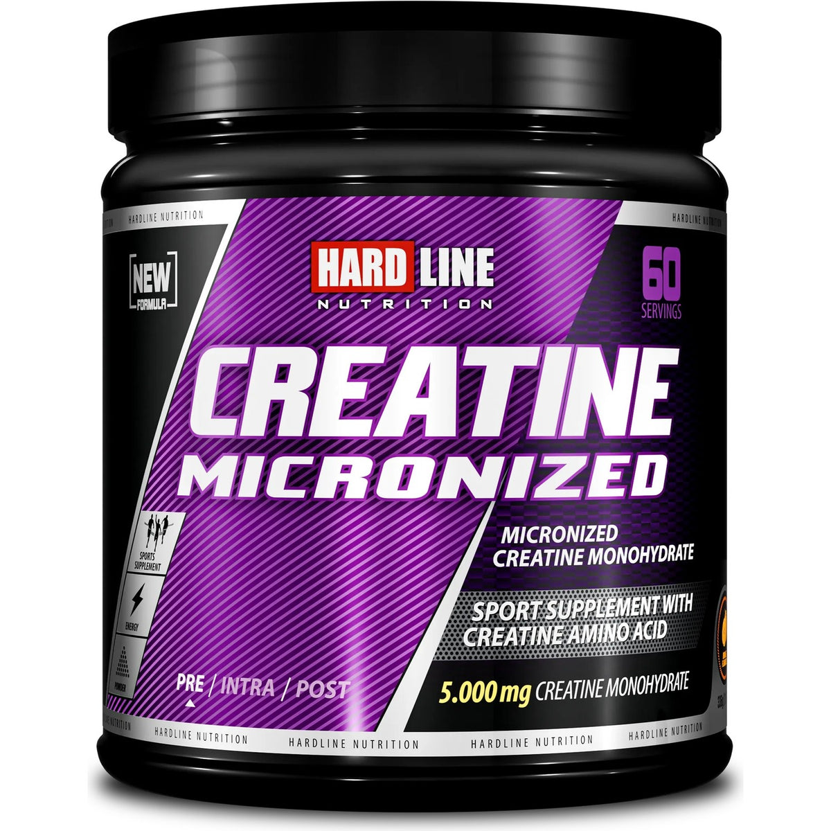Hardline Nutrition 60 Servings Orange Flavored Micronized Creatine Powder for Energy Boost - MALLTURK