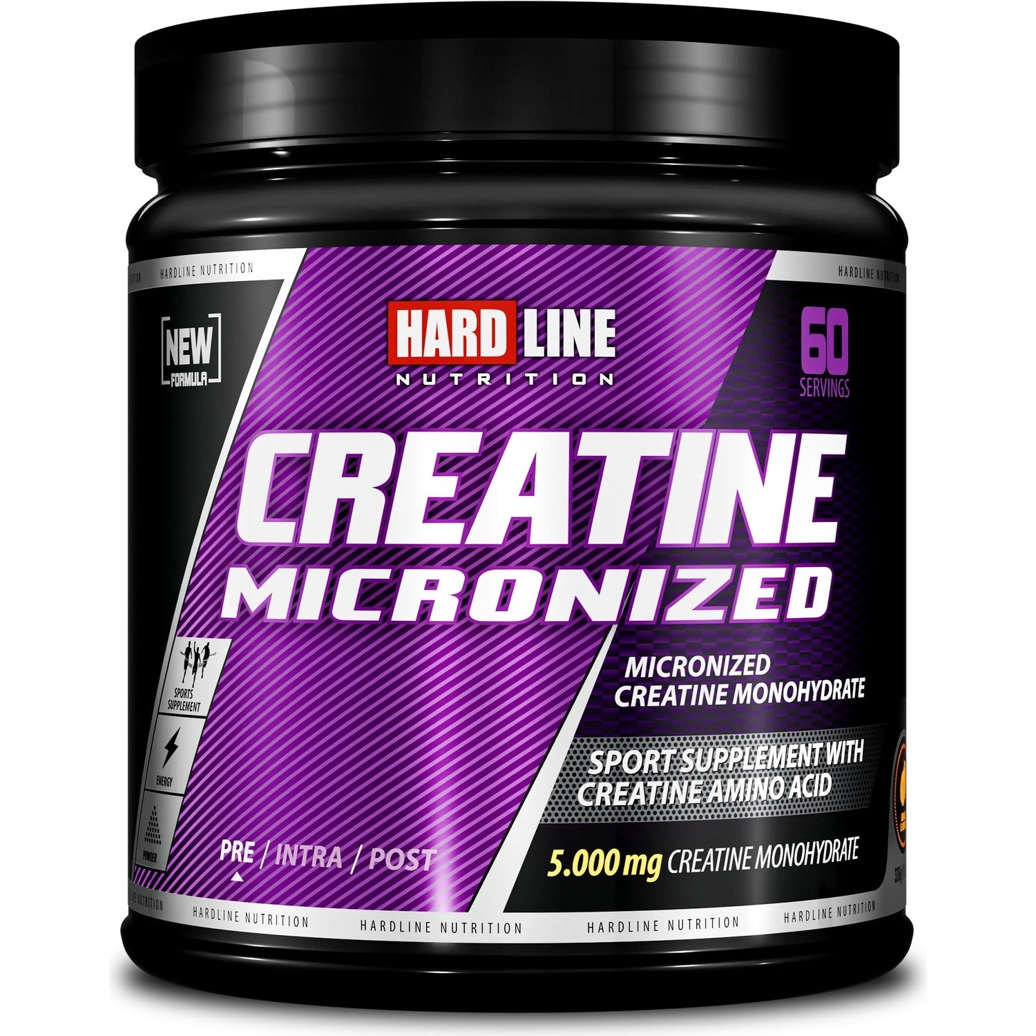 Hardline Nutrition 60 Servings Orange Flavored Micronized Creatine Powder for Energy Boost - MALLTURK