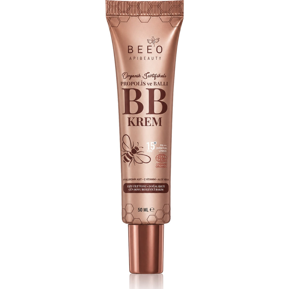 BEE'O Apibeauty Organic Certified Propolis and With Honey Bb Cream SPF 15 - MALLTURK