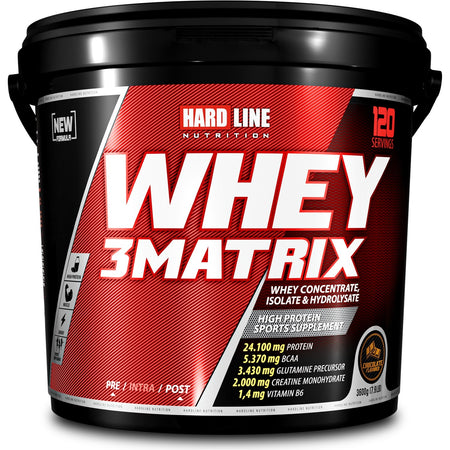Hardline Nutrition Hardline Whey 3 Matrix Protein Powder 3600 gr Chocolate Flavored - MALLTURK