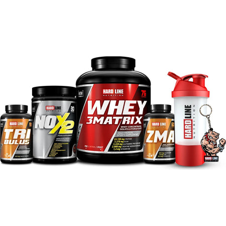 Hardline Nutrition Hardline Whey 3 Matrix 2300 gr + Nox 2 + Tribulus + Zma Combination - MALLTURK