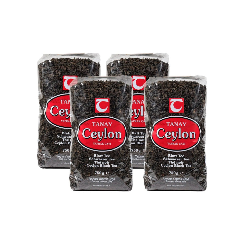 Tanay Ceylon tea 750 g X 4 pieces (3.000 g) %100 Ithal Sri Lanka Siyah Dokme leaf tea OPA Kacak Seylan tea - MALLTURK