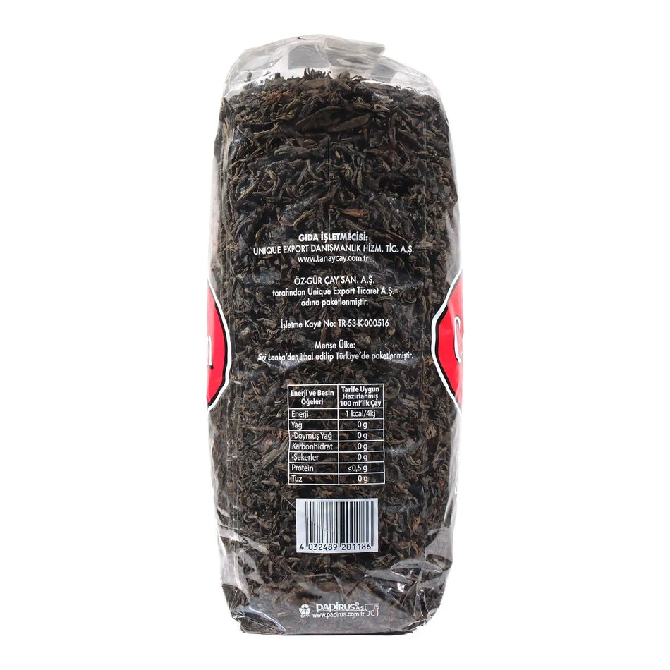 Tanay Ceylon tea 750 g X 4 pieces (3.000 g) %100 Ithal Sri Lanka Siyah Dokme leaf tea OPA Kacak Seylan tea - MALLTURK
