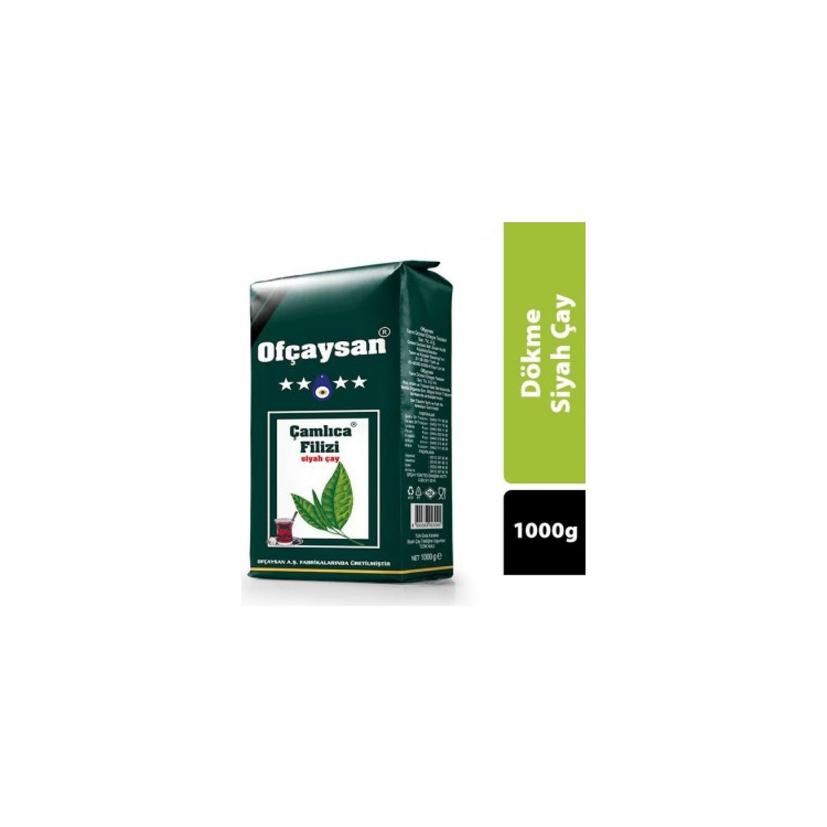Ofcaysan Camlica Filizi loose leaf black tea 1000 g intense aroma and Kalite - MALLTURK