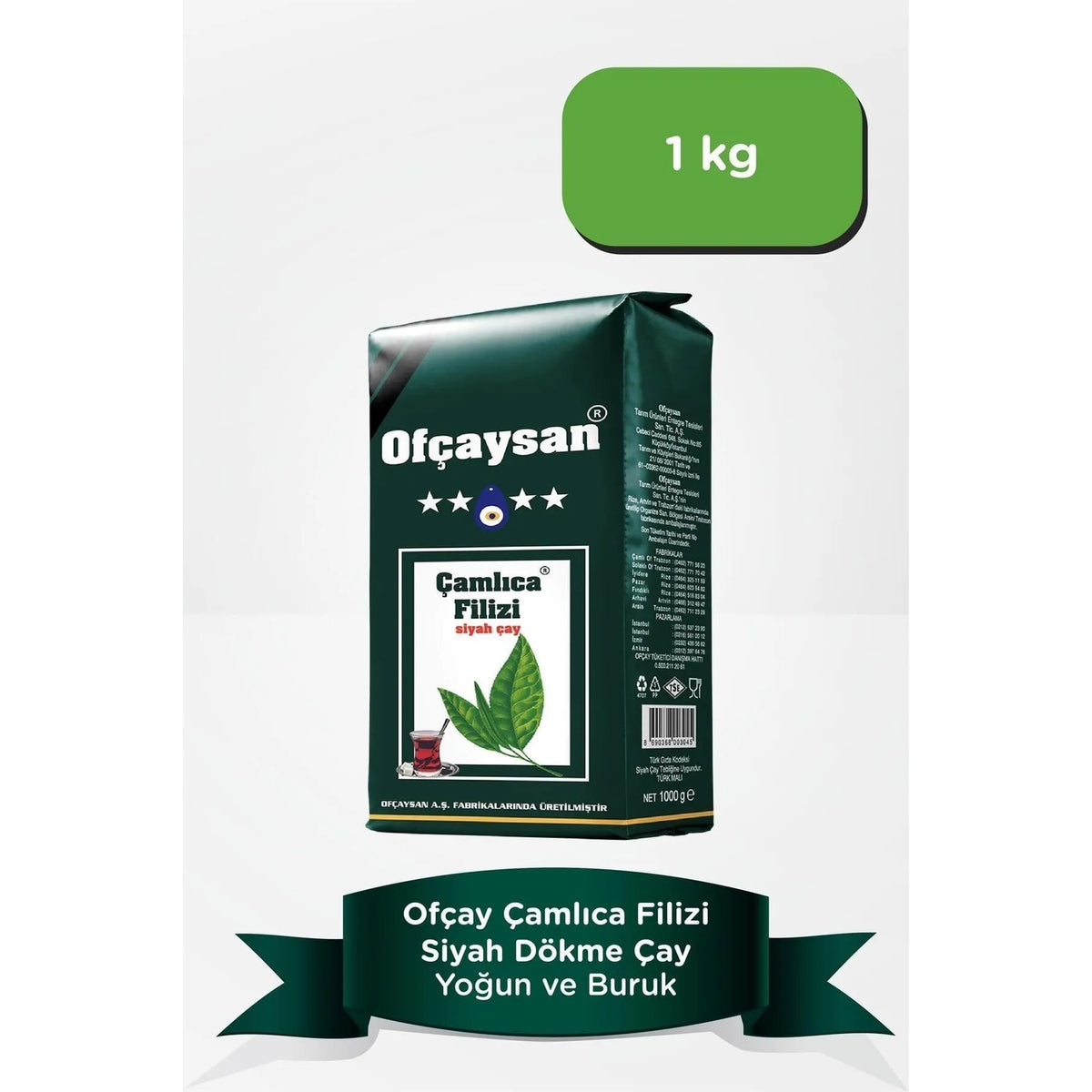 Ofcaysan Camlica Filizi loose leaf black tea 1000 g intense aroma and Kalite - MALLTURK