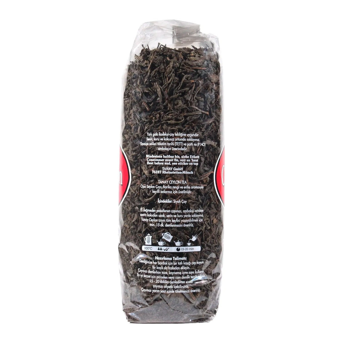 Tanay Ceylon tea 500 g %100 Ithal Sri Lanka Siyah Dokme leaf tea OPA Kacak Seylan tea