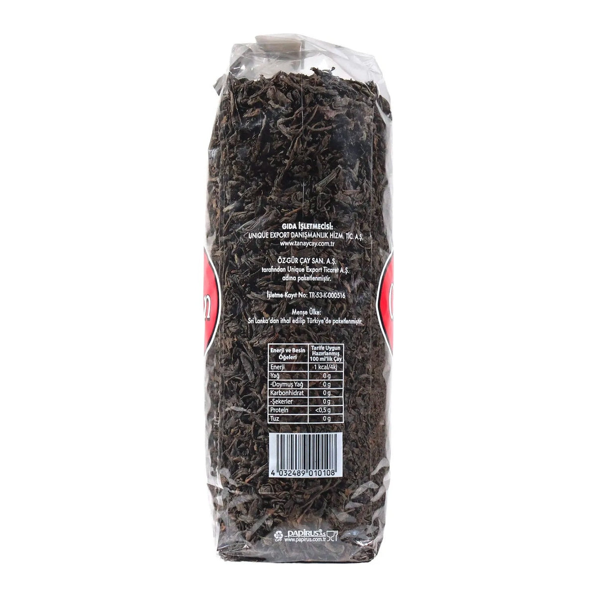 Tanay Ceylon tea 500 g %100 Ithal Sri Lanka Siyah Dokme leaf tea OPA Kacak Seylan tea