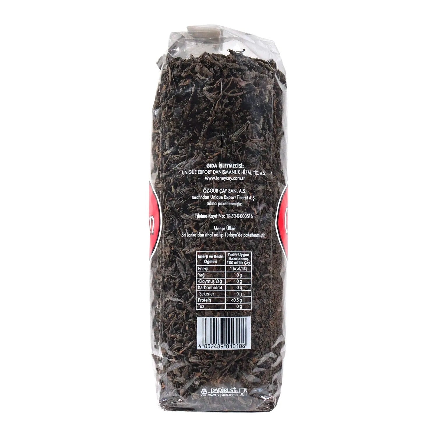 Tanay Ceylon tea 500 g %100 Ithal Sri Lanka Siyah Dokme leaf tea OPA Kacak Seylan tea