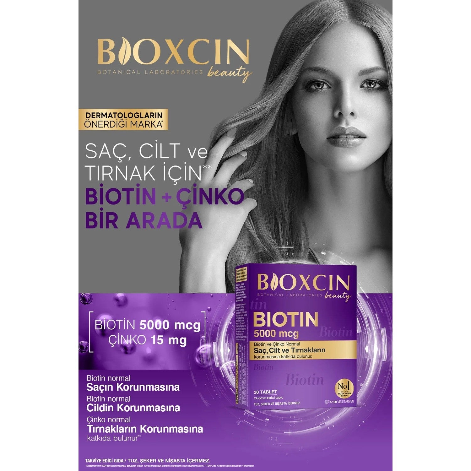 Bioxcin Biotin 5000 mcg Tablets