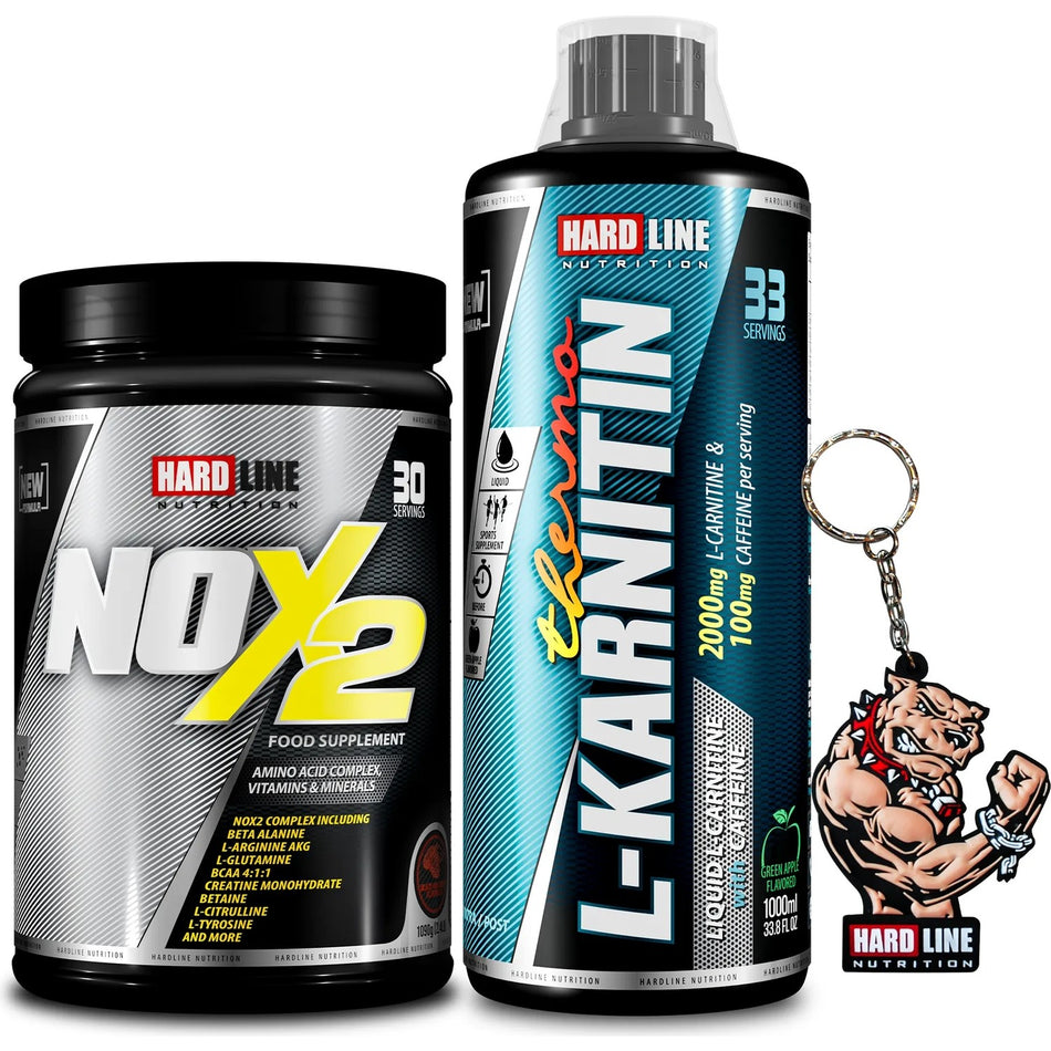 Combinazione termogenica Hardline Nutrition Hardline Nox 2 + L-Carnitina, anguria