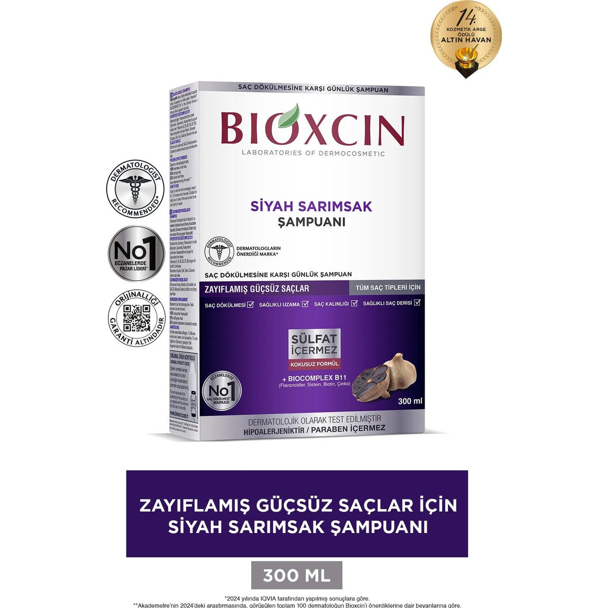 Bioxcin Black Garlic Anti-Hair Loss Shampoo
