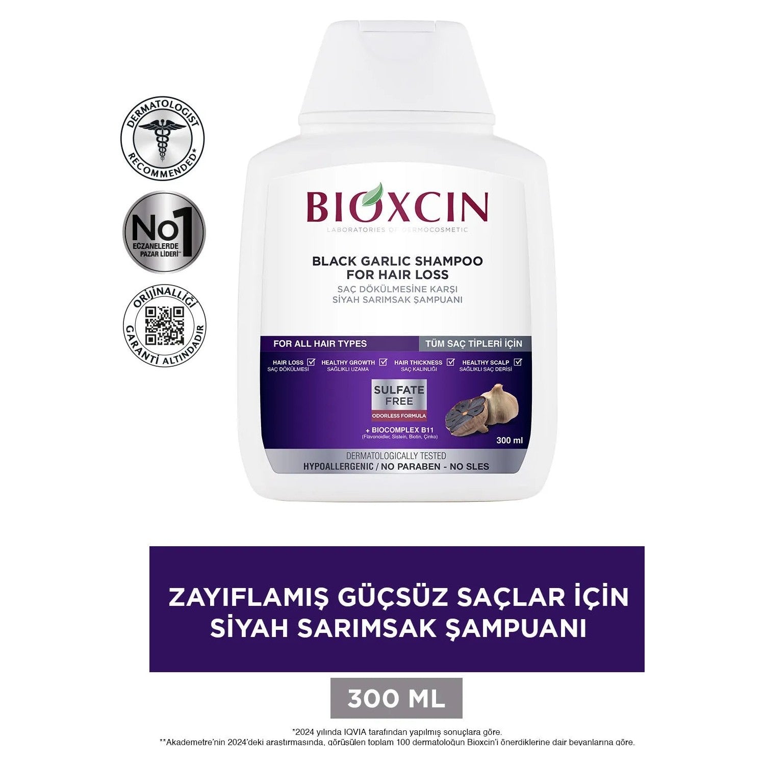 Bioxcin Black Garlic Anti-Hair Loss Shampoo