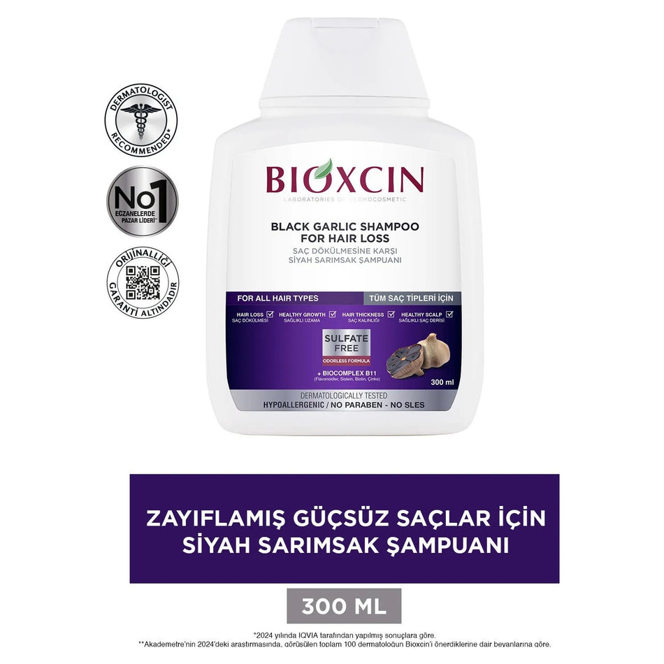 Bioxcin Black Garlic Anti-Hair Loss Shampoo