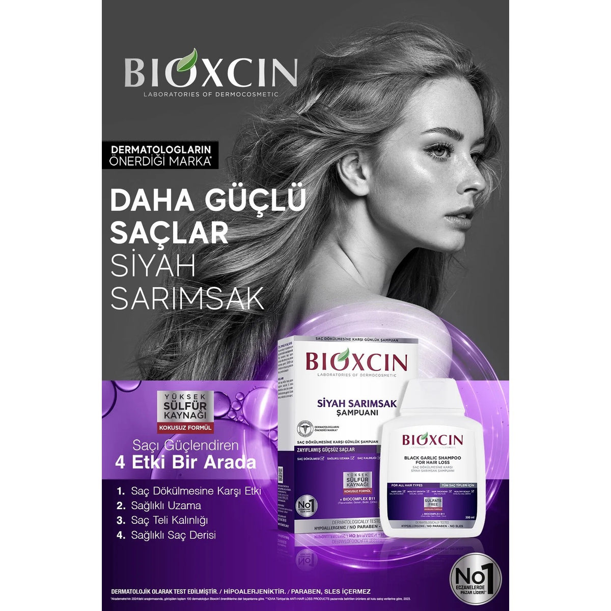 Bioxcin Black Garlic Anti-Hair Loss Shampoo