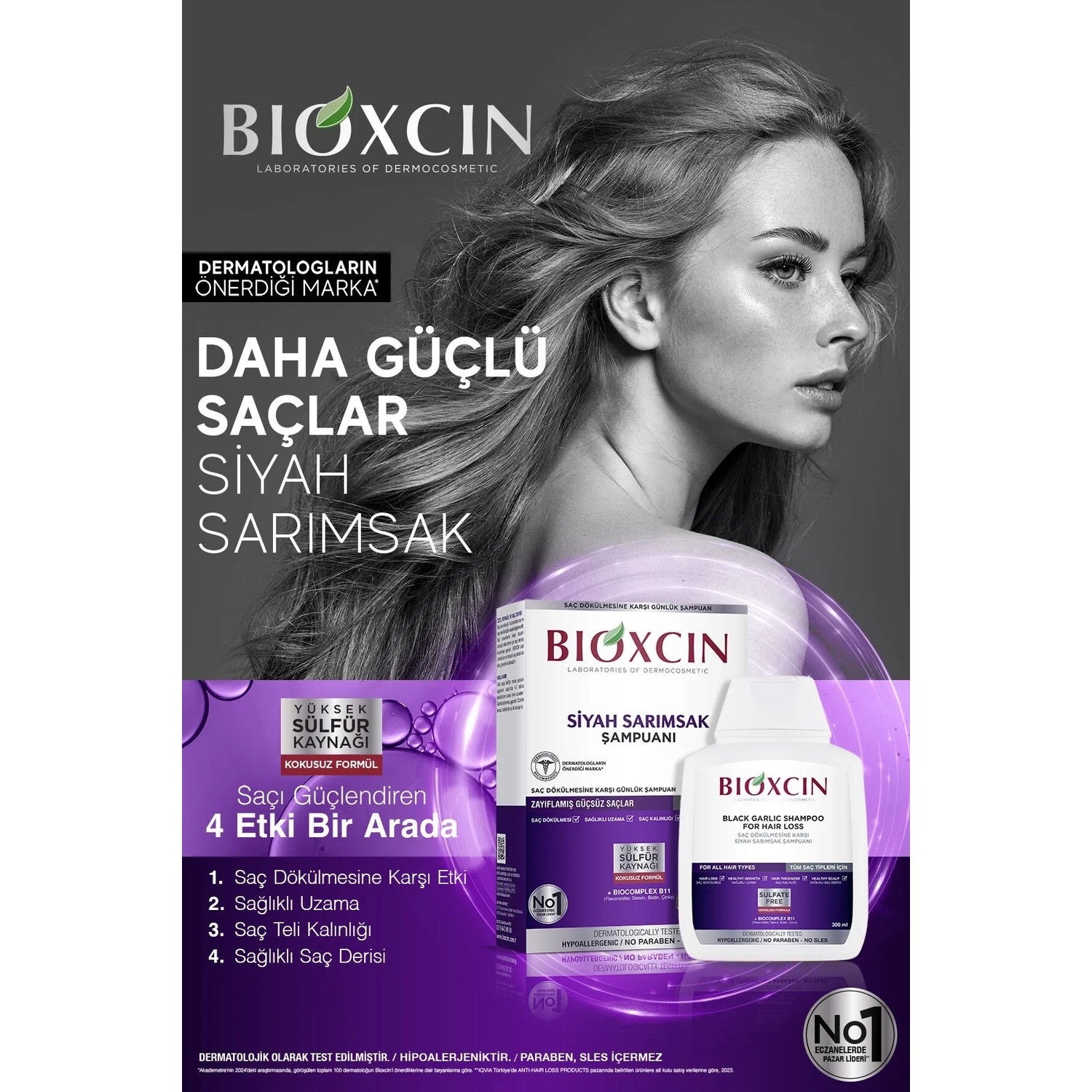 Bioxcin Black Garlic Anti-Hair Loss Shampoo