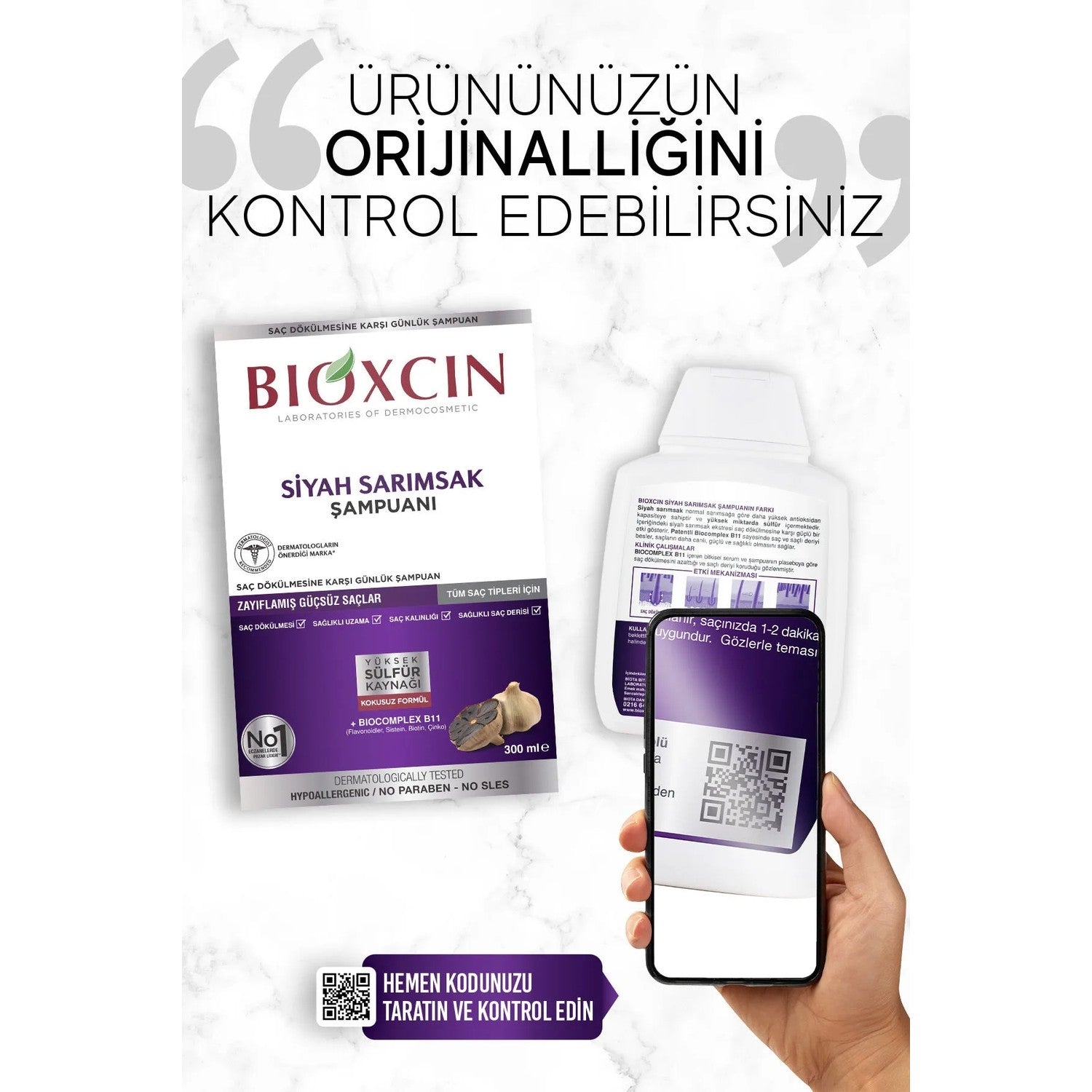 Bioxcin Black Garlic Anti-Hair Loss Shampoo
