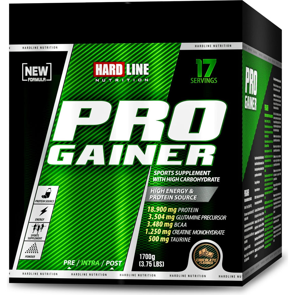 Hardline Nutrition Hardline Progainer 17 bustine monodose da 100 g al gusto cioccolato di carboidrati