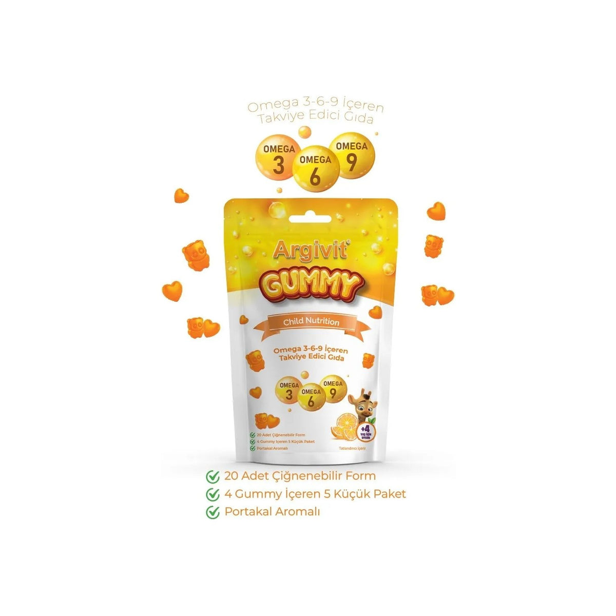 Argivit Gummy Jelibon Omega 3-6-9 with Dietary Supplement - MALLTURK