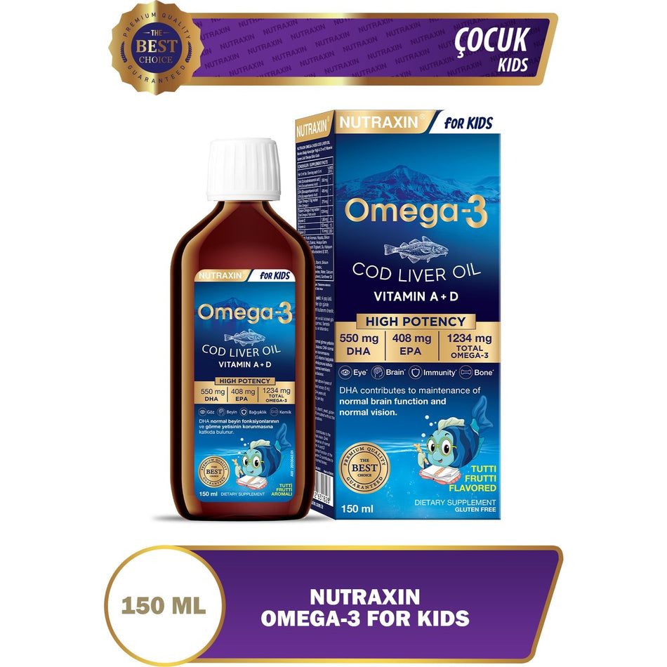 Nutraxin Omega 3 Syrup Karisik Meyve Flavored 150 ml - MALLTURK