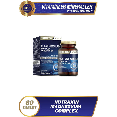 Nutraxin Magnesium Complex+ Vitamin B6 60 Tablet - MALLTURK