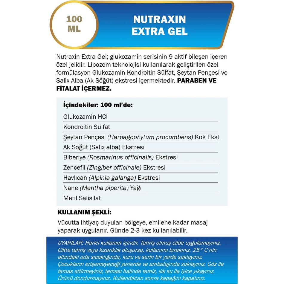 Nutraxin Extra Gel 100 Ml - MALLTURK