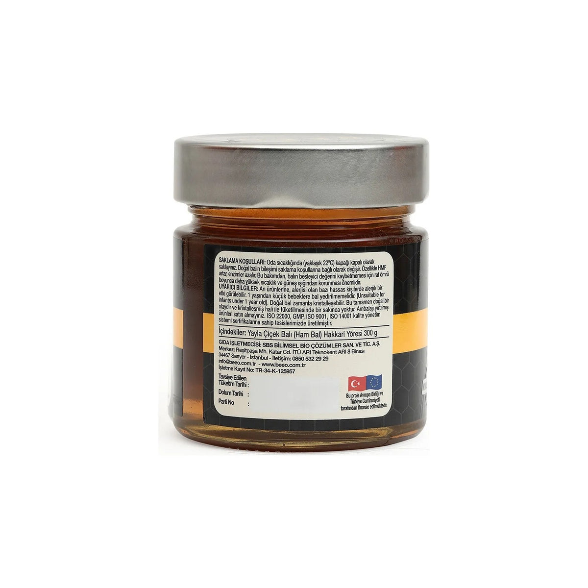 BEE'O Hakkari Region Wildflower Honey 300 g Natural Polifenol Kaynagi and Pure Lezzet