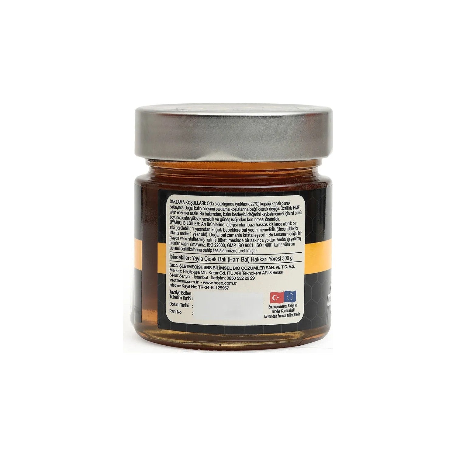 BEE'O Hakkari Region Wildflower Honey 300 g Natural Polifenol Kaynagi and Pure Lezzet