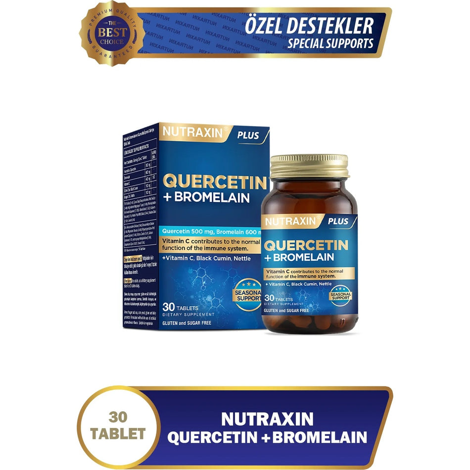 Nutraxin Quercetin + Bromelain 30 Tablet - MALLTURK