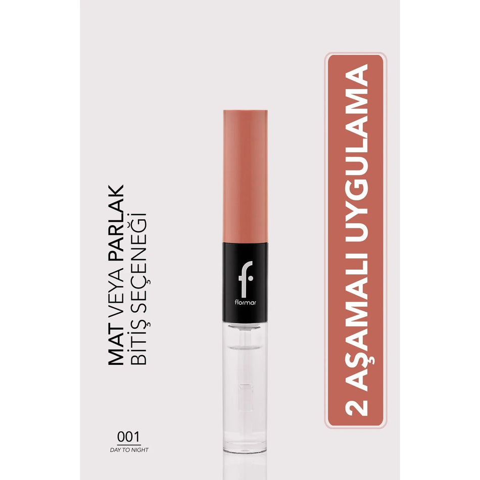 Flormar Duoglam High Pigment Creamy Liquid Lipstick & Ultra Long-Lasting Lip Gloss - MALLTURK