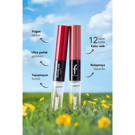 Flormar Duoglam High Pigment Creamy Liquid Lipstick & Ultra Long-Lasting Lip Gloss - MALLTURK