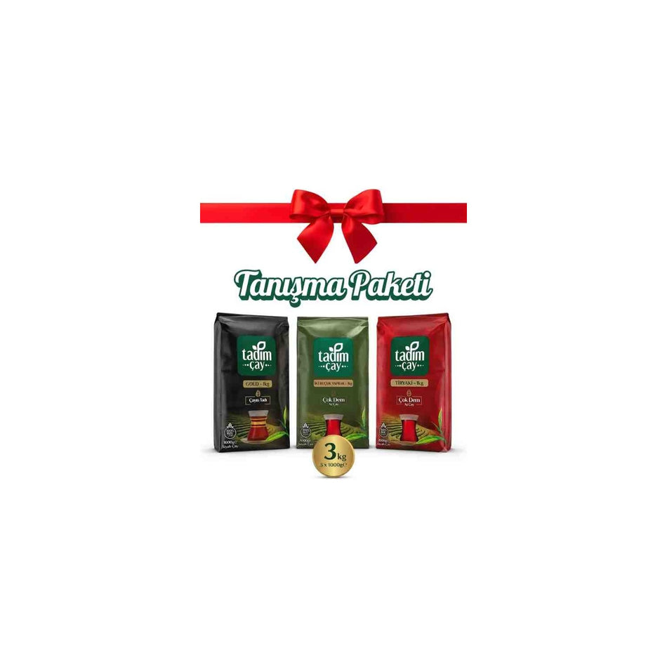 Tadim tea Tanisma Paketi 3 kg (Tadim tea Gold, Tadim tea Iki Bucuk Yaprak and Tadim tea Tiryaki) - MALLTURK
