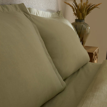 Karaca Home Farel Muslin Double Bed Quilt Set, Sage - MALLTURK