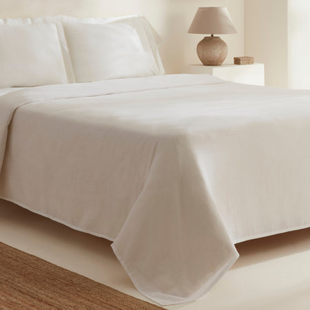 Karaca Home Farel Muslin Double Bed Quilted Bedding Set White - MALLTURK
