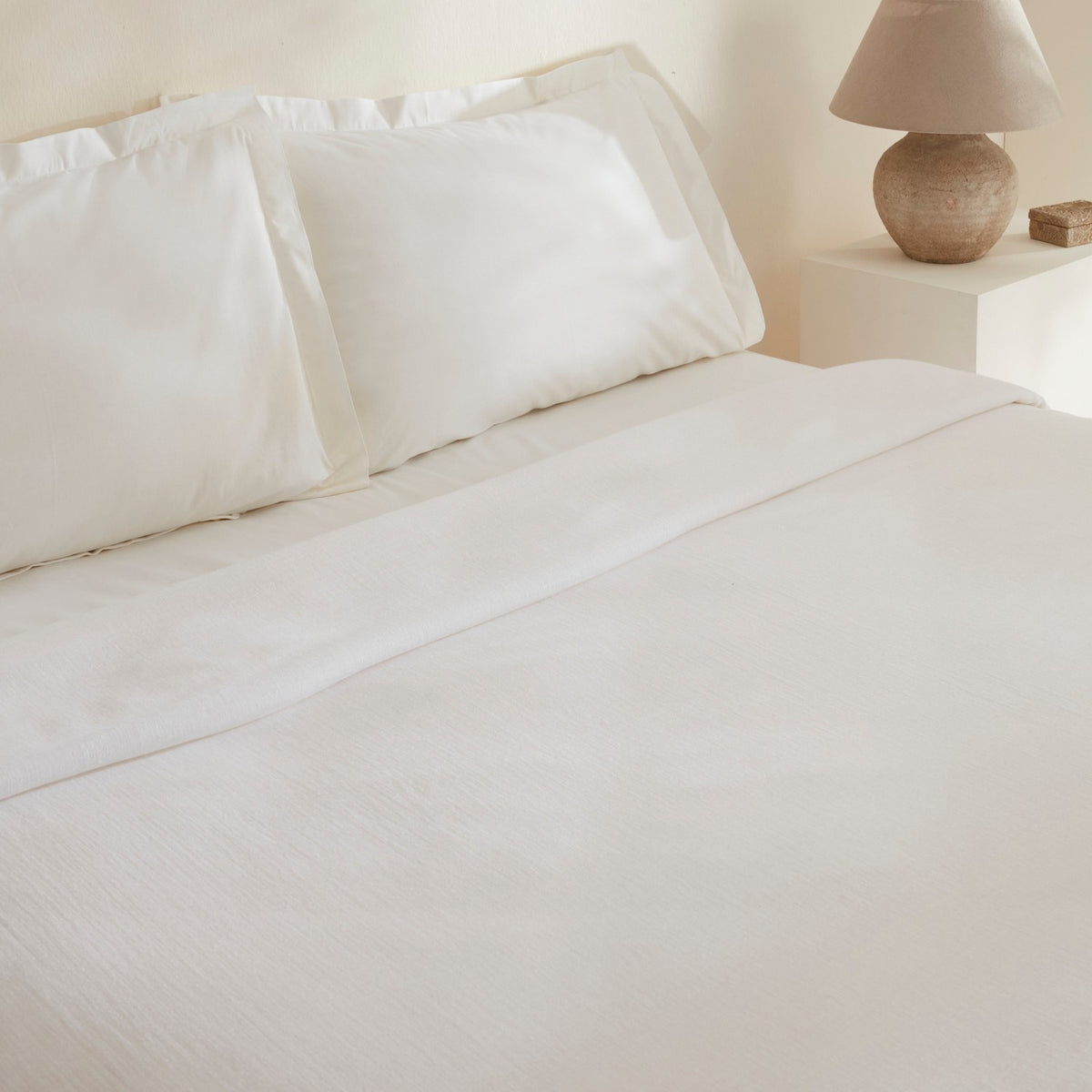 Karaca Home Farel Muslin Double Bed Quilted Bedding Set White - MALLTURK