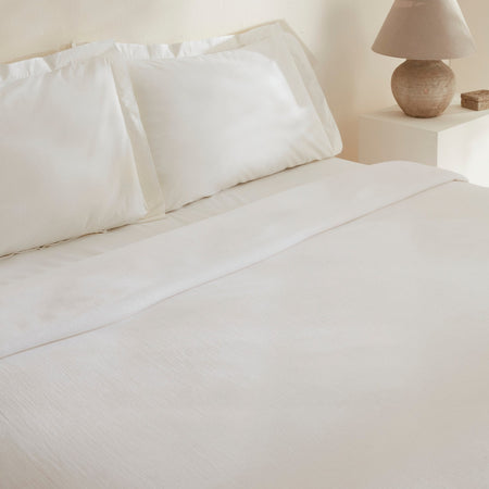 Karaca Home Farel Muslin Double Bed Quilted Bedding Set White - MALLTURK