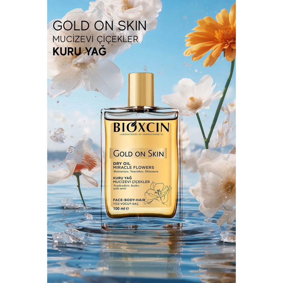 Bioxcin Gold On Skin Dry Oil