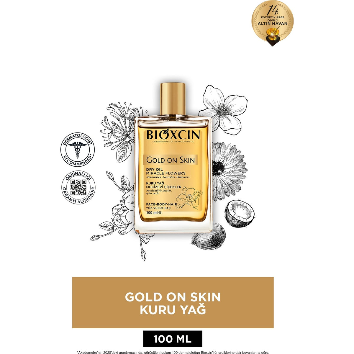 Bioxcin Gold On Skin Dry Oil
