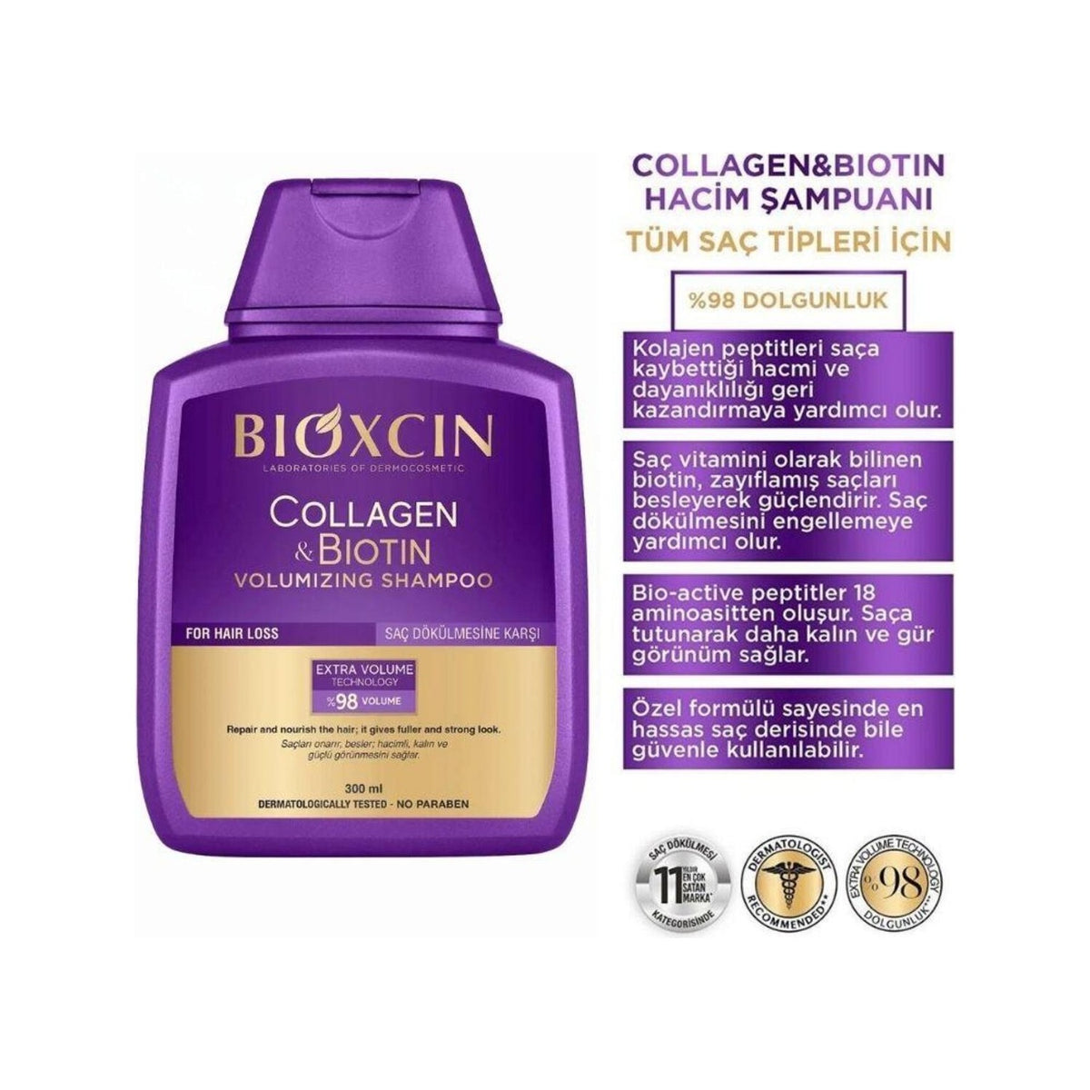 Bioxcin Collagen and Biotin Volume Shampoo