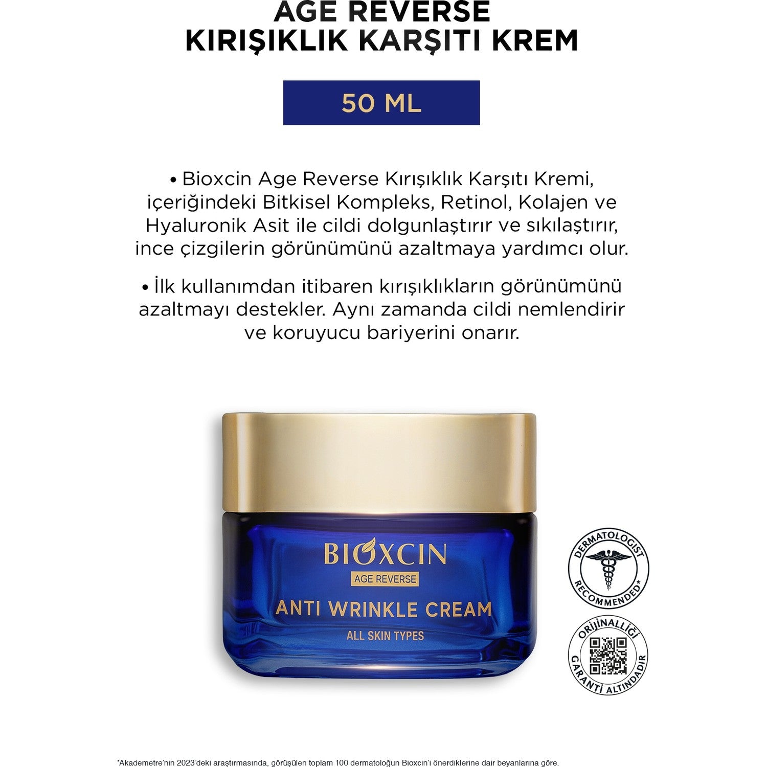 Bioxcin Age Reverse Anti-Wrinkle Cream