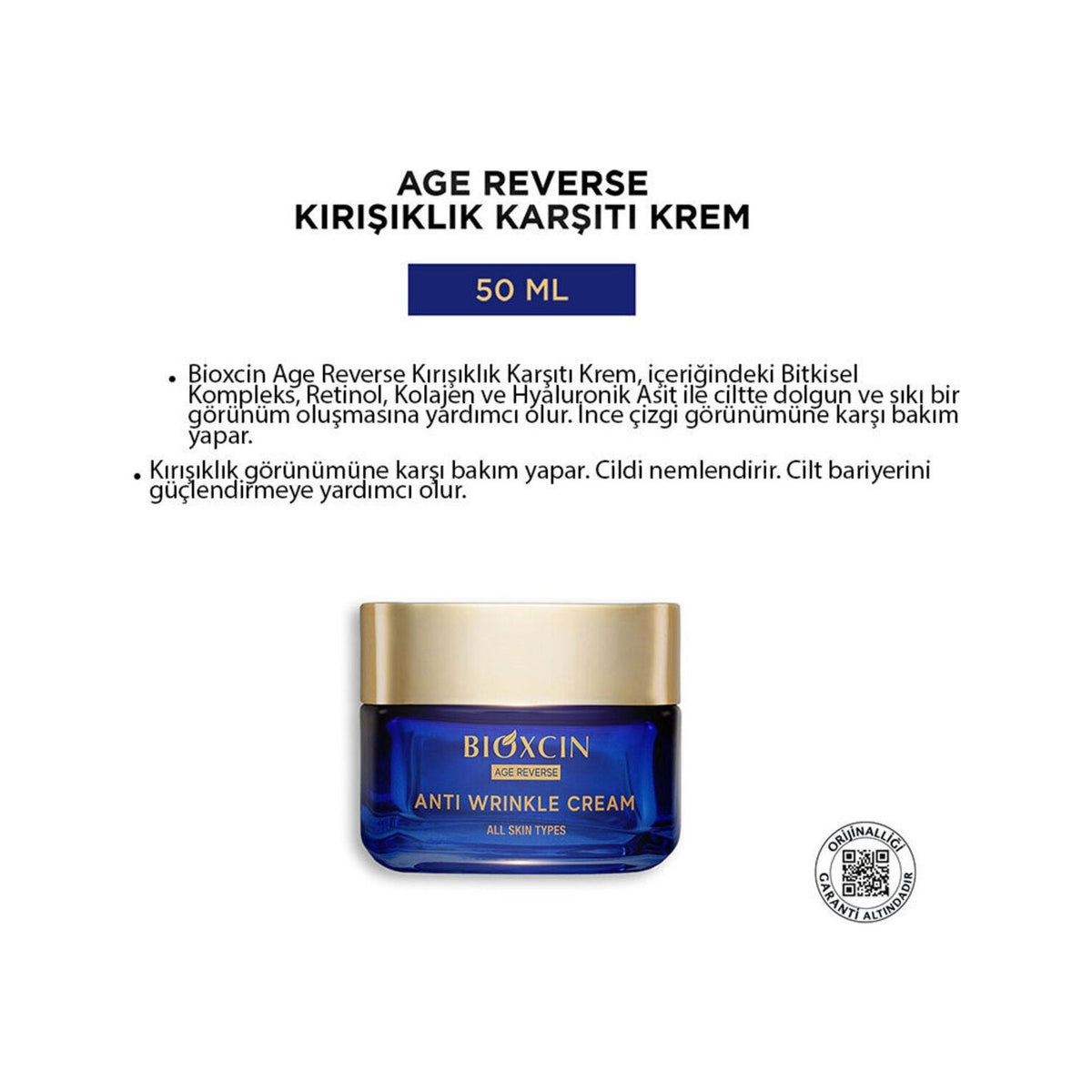 Bioxcin Age Reverse Anti-Wrinkle Cream