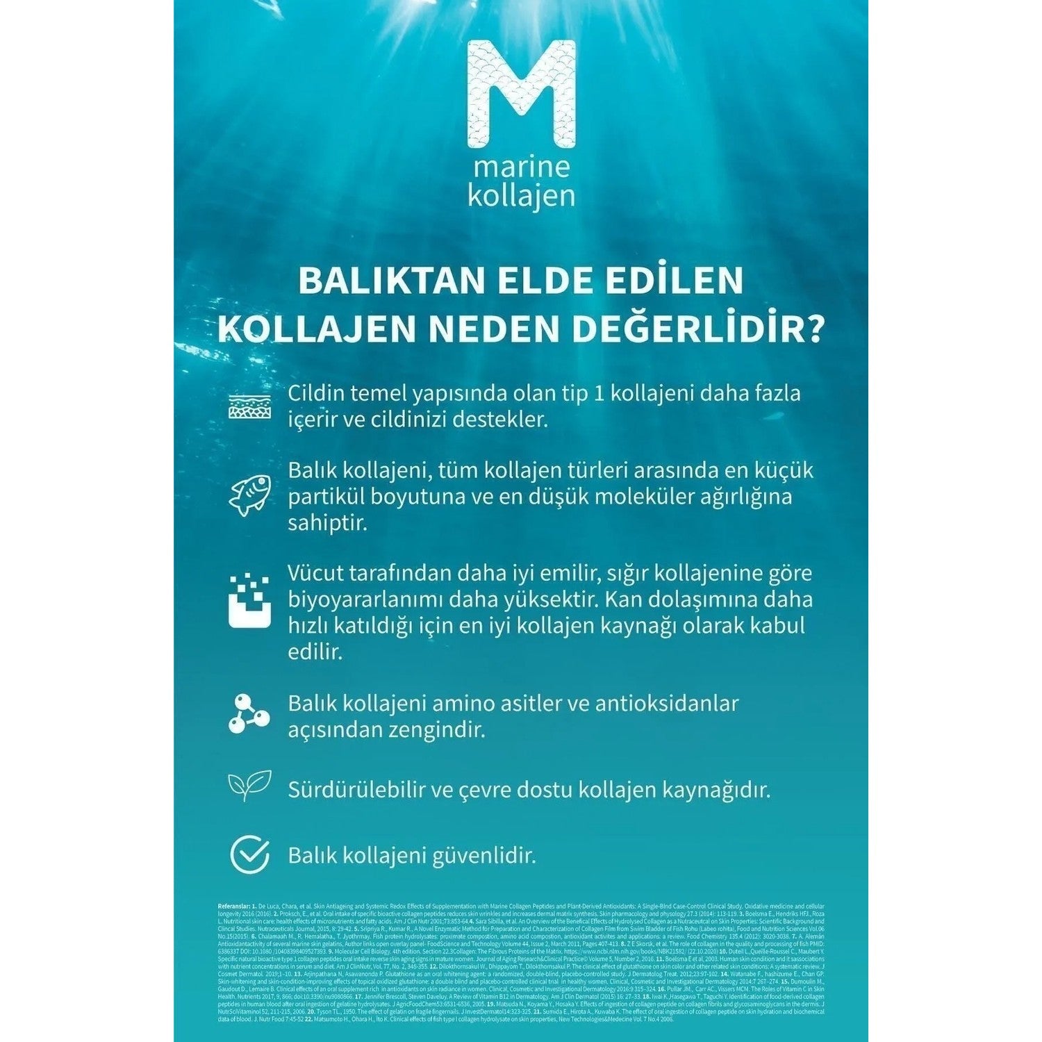 Zade Vital Marine Collagen + Hyaluronic Acid Bitkisel Sert 40'li Capsule - MALLTURK