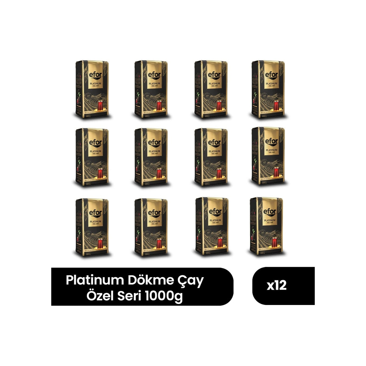 Efor tea Efor Platinum Ozel Seri loose leaf black tea 1000 g - 12-pack case - MALLTURK