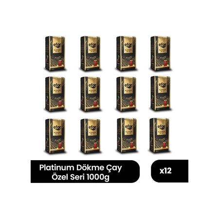 Efor tea Efor Platinum Ozel Seri loose leaf black tea 1000 g - 12-pack case - MALLTURK