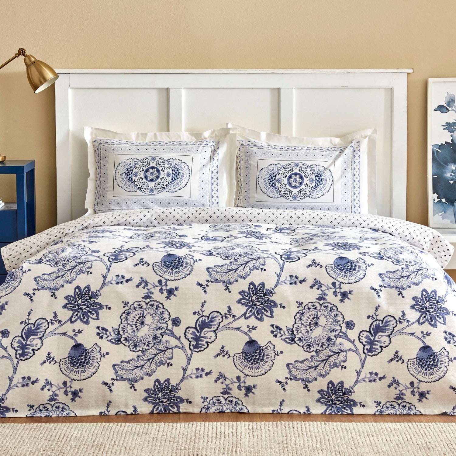 Karaca Home Amar %100 Cotton Double Duvet Cover Set Blue - MALLTURK
