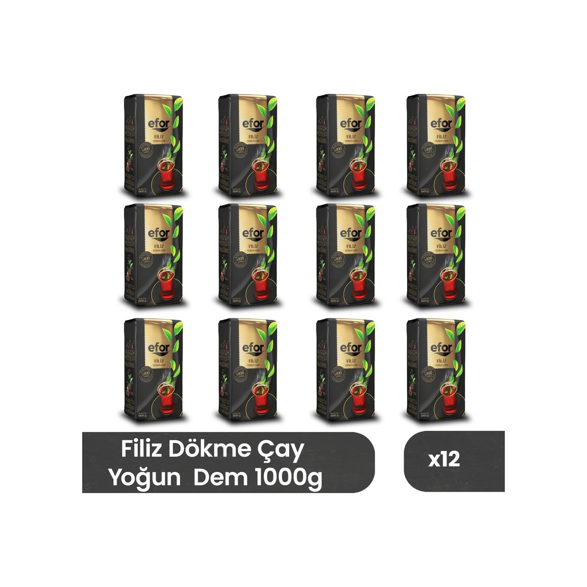 Efor tea Efor sprout loose leaf black tea 1.000 g x 12 pieces - MALLTURK