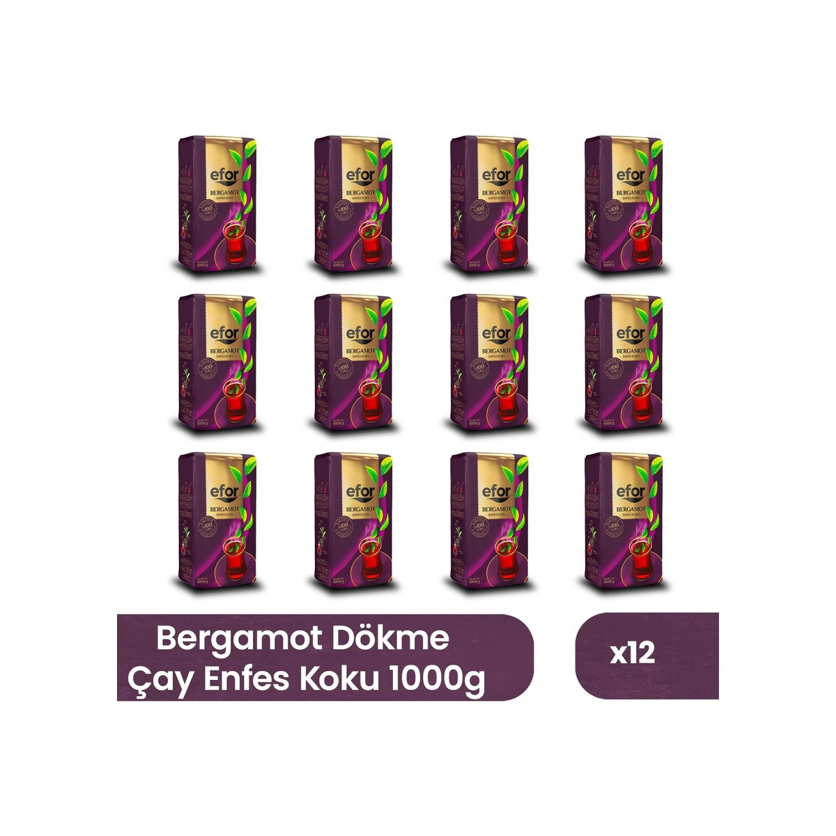 Efor tea Efor bergamot flavored loose leaf black tea 1000 g 12-pack case - MALLTURK